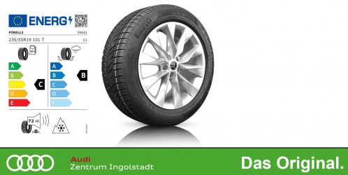 Original SKODA ENYAQ iV 19 Zoll Winterkomplettradsatz Crystal silber 235/55 R19 101H Continental TS 850P 8,0x19 ET45