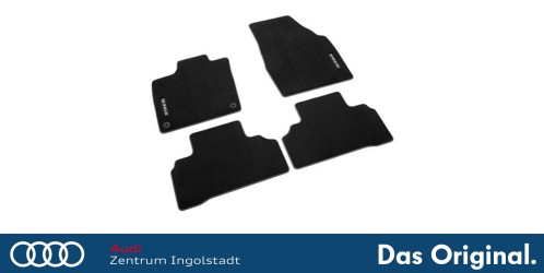 Original VW ID. Polo Textilfußmatten vorne und hinten, Schwarz, "Premium" mit Schriftzug 2FA061270  WGK