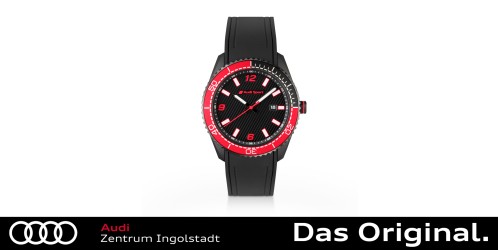 Original Audi Sport Uhr, Herren, schwarz/rot 3102400100 Original Audi Sport Uhr, Herren, schwarz/rot 3102400100