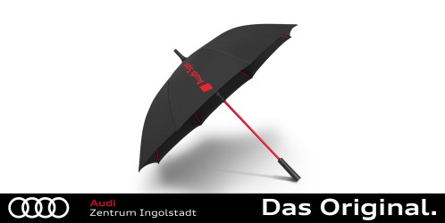 Original Audi Sport Stockschirm, schwarz/rot, groß 3122300100