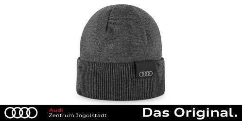 Original Audi Wende-Strickmütze, schwarz-grau 3132402100