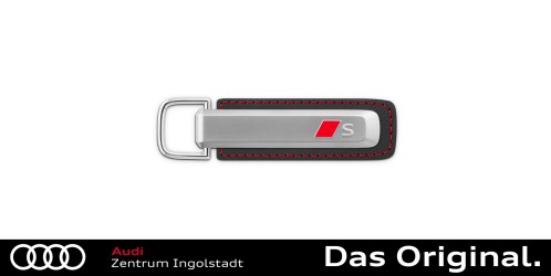 Original Audi Schlüsselanhänger S, silber/schwarz 3182500200 Original Audi Schlüsselanhänger S, silber/schwarz 3182500200