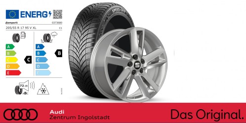 Original SEAT Arona 17 Zoll Winterkomplettradsatz Dynamic Silber SEMPERIT SPEED-GRIP 5  /  205/55 R17 95 V XL